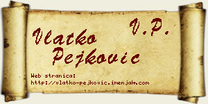 Vlatko Pejković vizit kartica